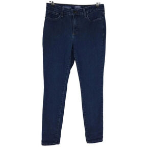 NYDJ Skinny Jeans Lift Tuck Technology Mid Rise Dark Wash Denim